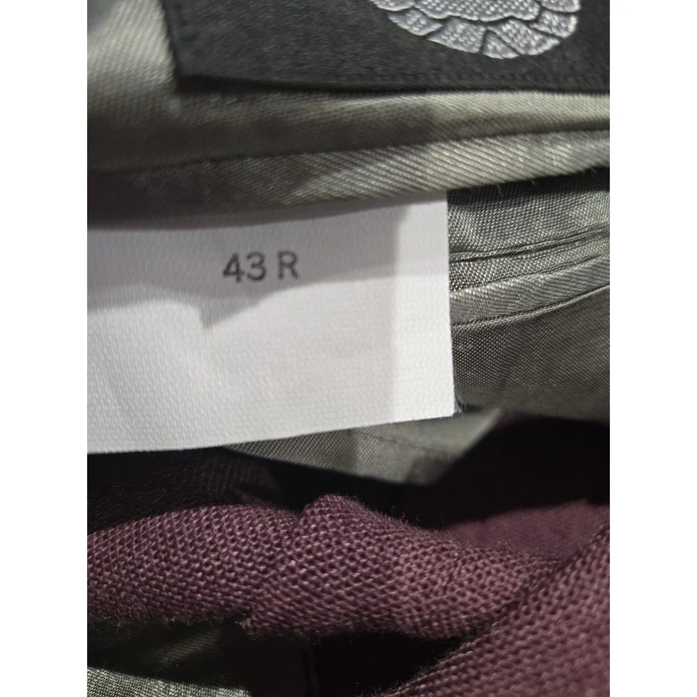 Andhurst VTG Plum Purple Mauve Blazer Jacket 43R Made In USA MISSING button